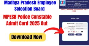 MPESB Police Constable Admit Card 2025