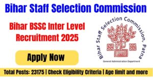 BSSC Inter Level Recruitment 2025 Online Form